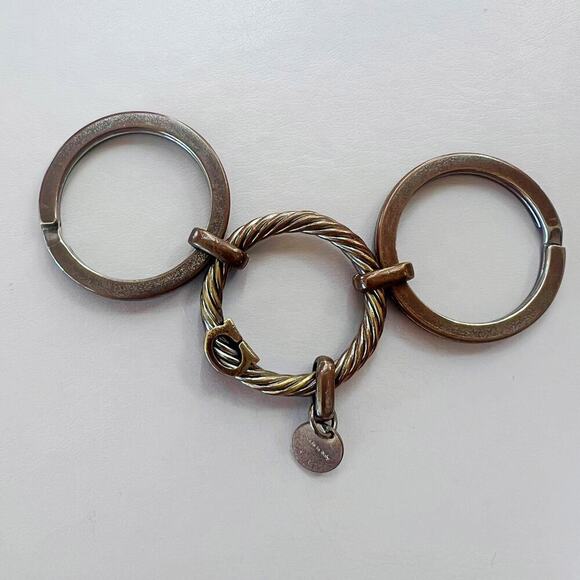 RARE Salvatore Ferragamo Timeless Gancini 80s Vintage Statement Keyring - Picture 4 of 7